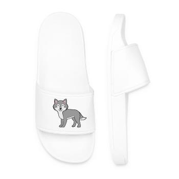 Loups-loups - Claquettes Homme - blanc - Devant