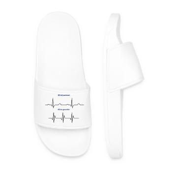 Électrocardiogramme (ECG) rythme réel vs mode - Claquettes Homme - blanc - Devant