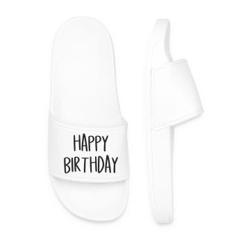 Happy Birthday GGeburtstag Geschenk - Männer Badelatschen - Weiß - Vorne