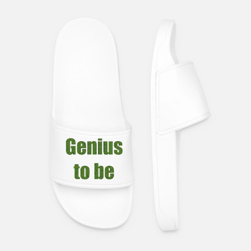 genius to be - Männer Badelatschen - Weiß