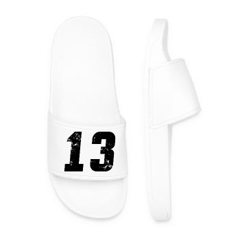 Cooles Geschenk zum 13. Geburtstag von 13 - 13 Jahren - Männer Badelatschen - Weiß - Vorne
