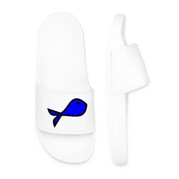 SARDINE. FISH. APRIL FOOL. EASTER. SEA - Men’s Pool Sliders - white - Front