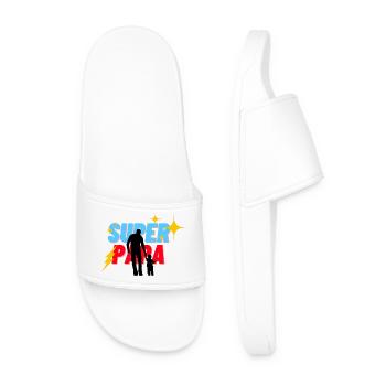 Super Dad - Men’s Pool Sliders - white - Front