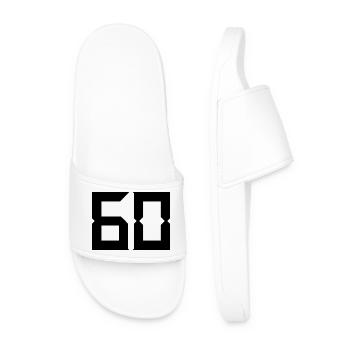 60 ANS. 60e ANNIVERSAIRE. ANNIVERSAIRE 60 ANS. 60 - Claquettes Homme - blanc - Devant