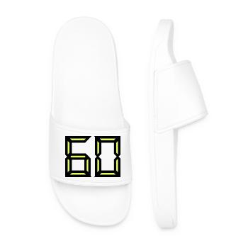 60 ANS. 60e ANNIVERSAIRE. ANNIVERSAIRE 60 ANS - Claquettes Homme - blanc - Devant