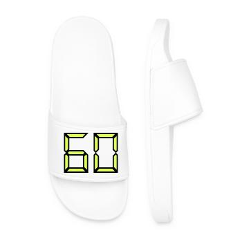 60 ANS. 60e ANNIVERSAIRE. ANNIVERSAIRE 60 ANS. 60 - Claquettes Homme - blanc - Devant