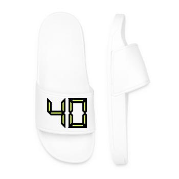 40. 40 ANS. 40e ANNIVERSAIRE. ANNIVERSAIRE 40 ANS - Claquettes Homme - blanc - Devant