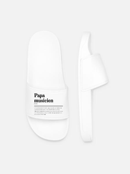Papa Musicien - Claquettes Homme - blanc