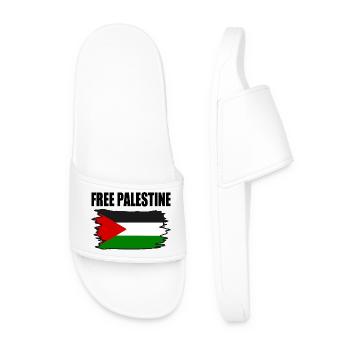 Free palestine - Claquettes Homme - blanc - Devant