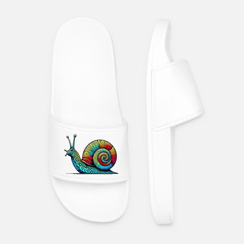 Schnecke - Männer Badelatschen - Weiß