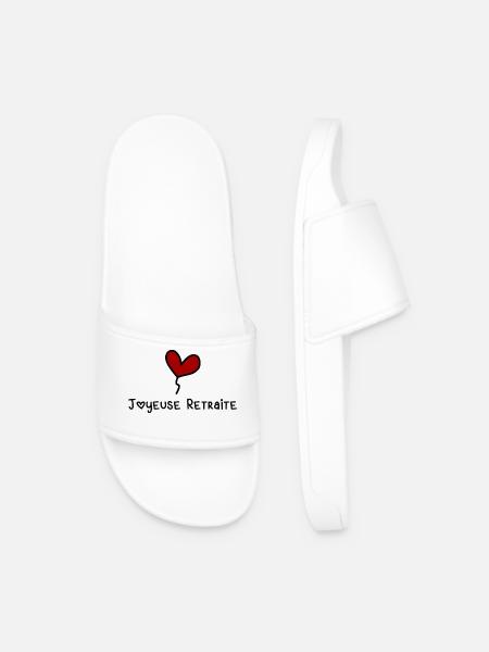 RETIREMENT. HAPPY RETIREMENT. HAPPY RETIREMENT - Men’s Pool Sliders - white