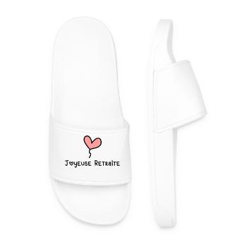 Happy retirement - Men’s Pool Sliders - white - Front