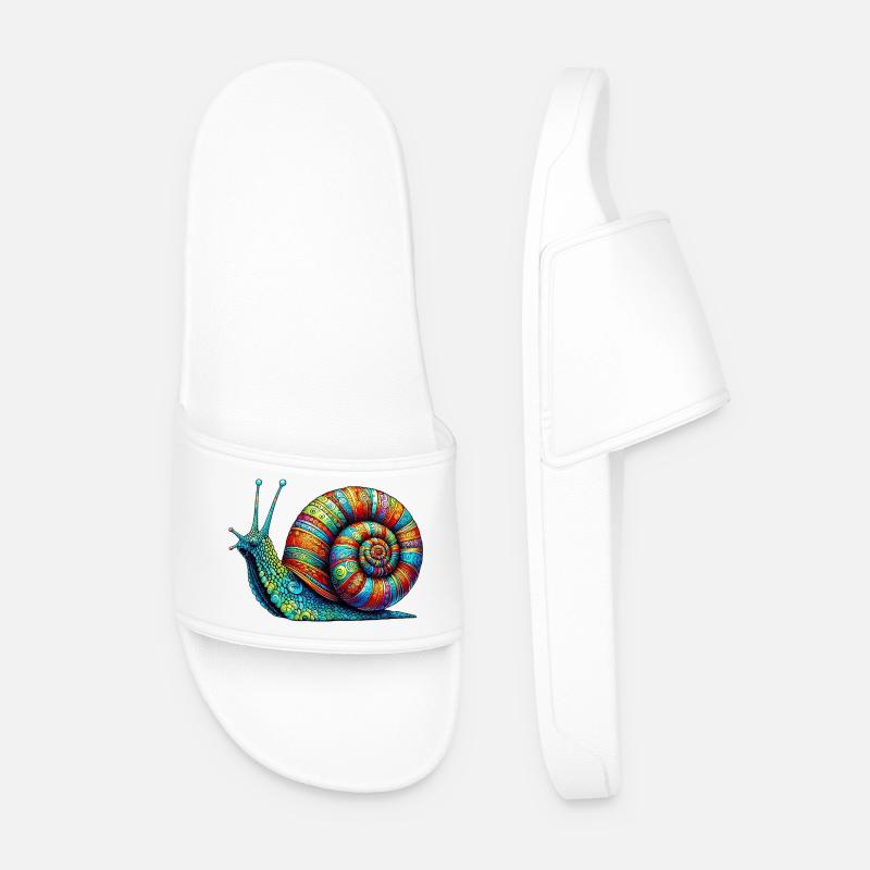 Snail - Men’s Pool Sliders - white