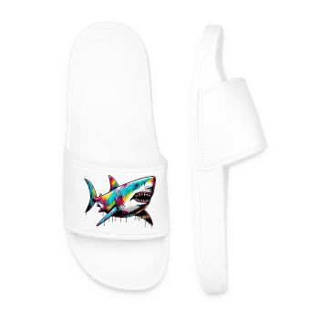 Requin - Claquettes Homme - blanc - Devant