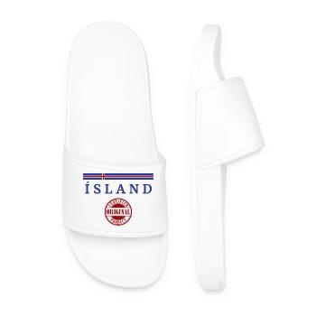 Flag of Iceland, Icelandic pride - Men’s Pool Sliders - white - Front
