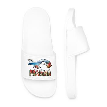 Carte aquarelle Panama - Claquettes Homme - blanc - Devant