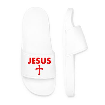 Croix de Jésus - Claquettes Homme - blanc - Devant