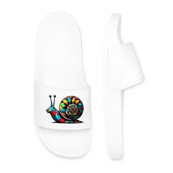 Escargot arlequin - Claquettes Homme - blanc - Devant