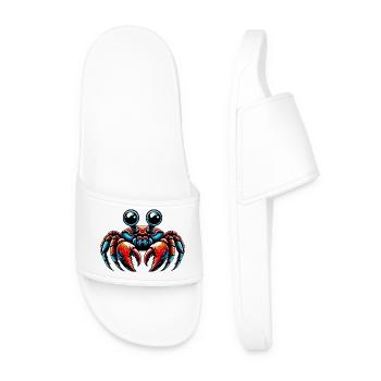 Krebs - Männer Badelatschen - Weiß - Vorne