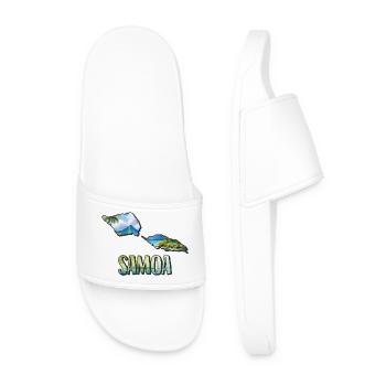 Carte aquarelle Samoa - Claquettes Homme - blanc - Devant