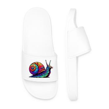 Snail - Men’s Pool Sliders - white - Front
