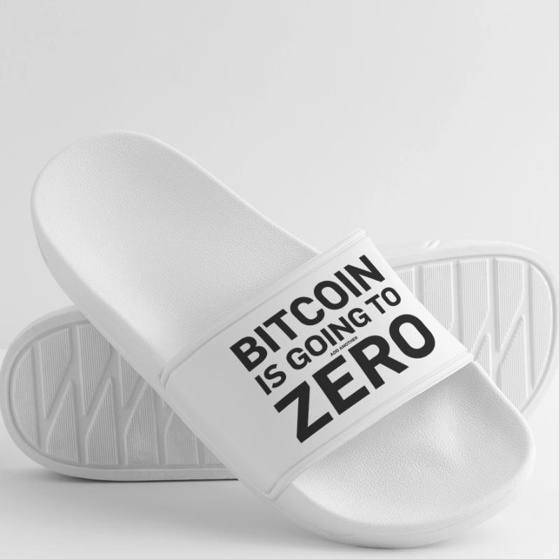 Bitcoin Sprüche Bitcoin wird noch eine Null Männer Badelatschen