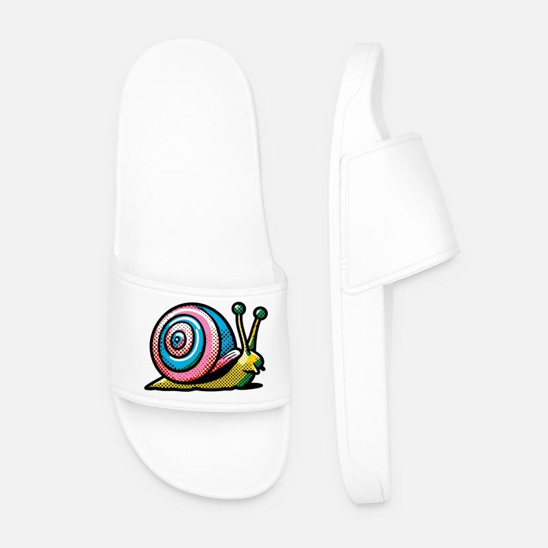 Snail - Men’s Pool Sliders - white