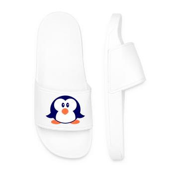 Pingouin mignon bambin enfant poussin bébé heureux - Claquettes Homme - blanc - Devant
