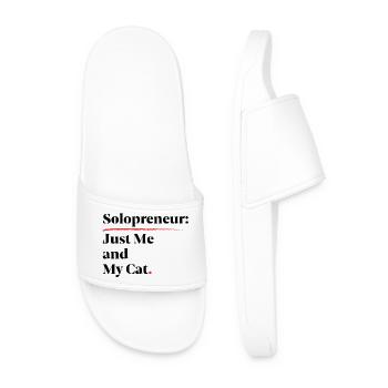 Solopreneur : Juste moi et mon chat [Noir] - Claquettes Homme - blanc - Devant