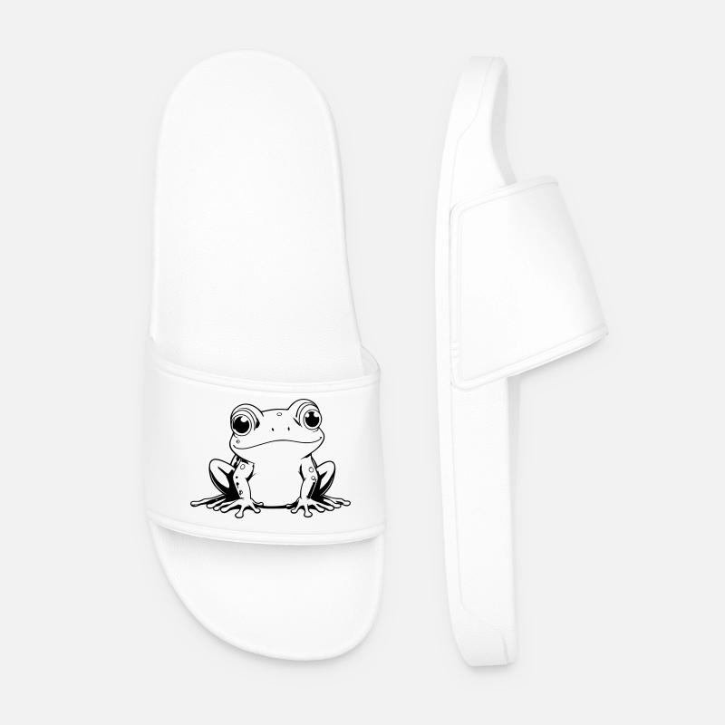 Frosch Umrisse - Männer Badelatschen - Weiß