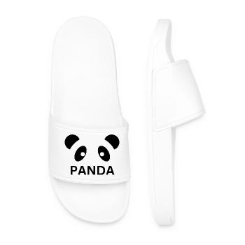 Conception du visage de panda - Claquettes Homme - blanc - Devant