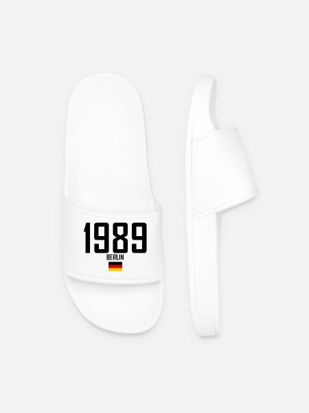 Berlin 1989, ein Symbol des Friedens - Männer Badelatschen - Weiß