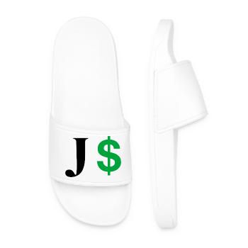 Letter j dollar - Men’s Pool Sliders - white - Front