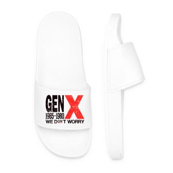 Generation X – Old School & Proud - Men’s Pool Sliders - white - Front