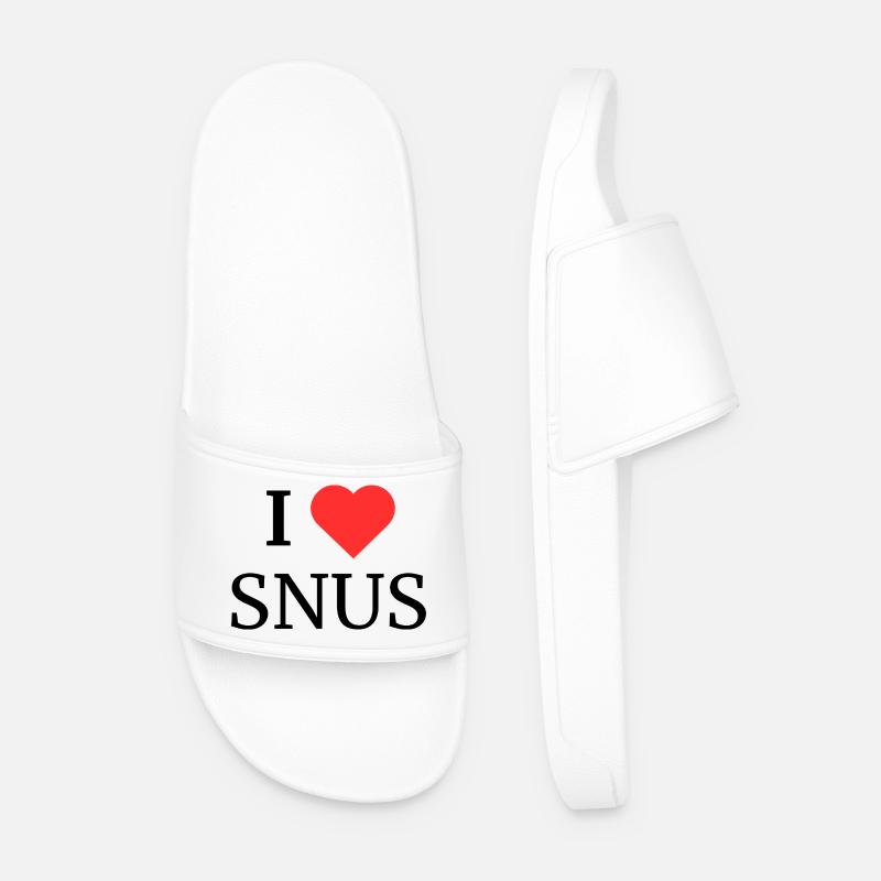 I Love SNUS - Männer Badelatschen - Weiß