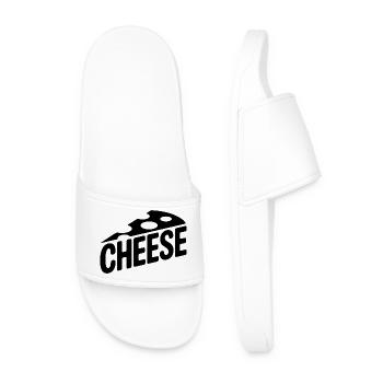 Fromage - Logo de l’aliment cool - Claquettes Homme - blanc - Devant