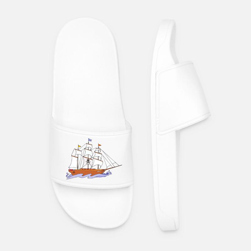 Segelschiff - Männer Badelatschen - Weiß