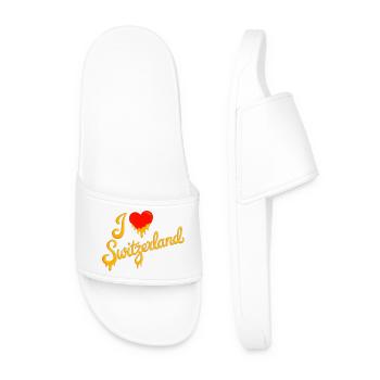 I love Switzerland - Men’s Pool Sliders - white - Front