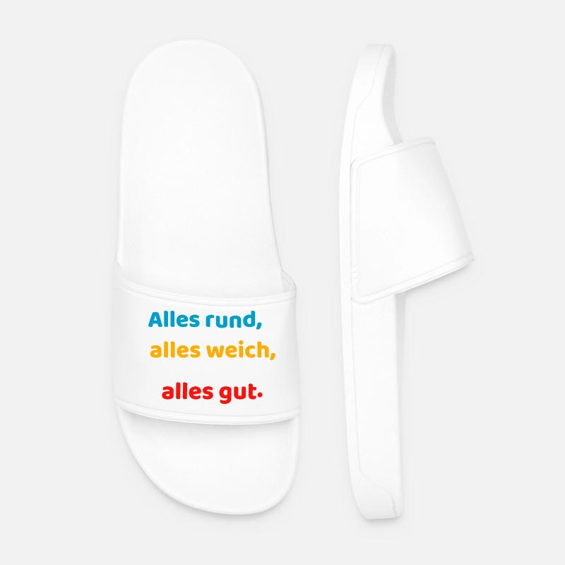 Everything round, everything soft, everything good. - Men’s Pool Sliders - white