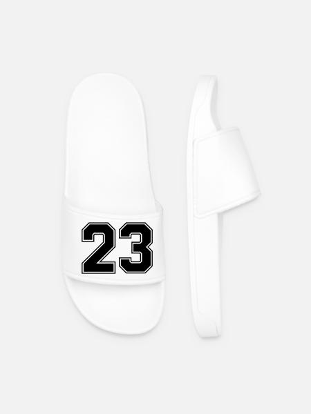 23 Number - Men’s Pool Sliders - white