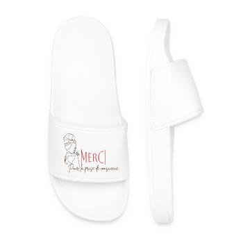 Thank you for the awareness - Men’s Pool Sliders - white - Front