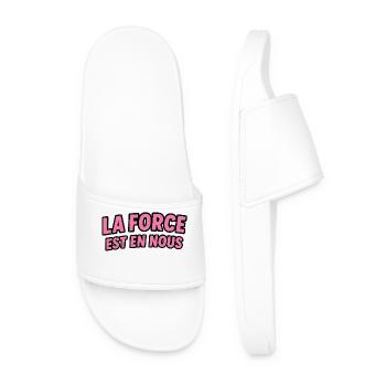 La Force est en Nous - Claquettes Homme - blanc - Devant