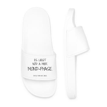 Statement design – irony meets everyday life - Men’s Pool Sliders - white - Front