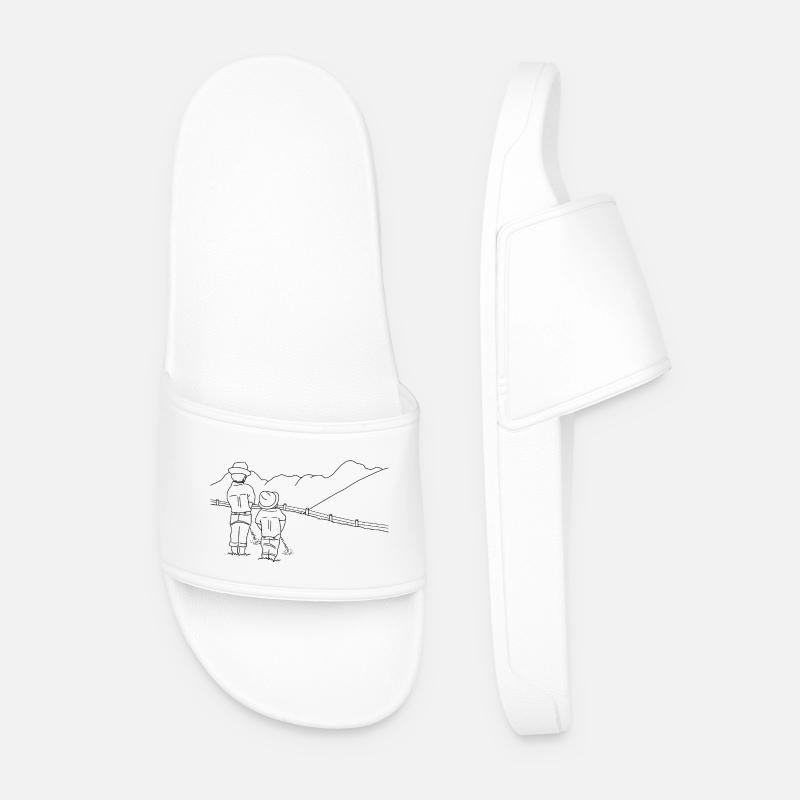 Bieslnde Buam - Männer Badelatschen - Weiß