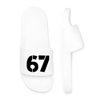 Fun 67 Numéro 6-7 6 7 Six Sept - Claquettes Homme - blanc - Devant