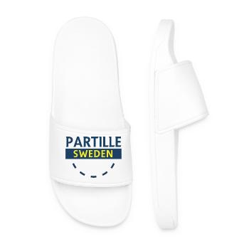 Partille Sweden Logotype - Men’s Pool Sliders - white - Front