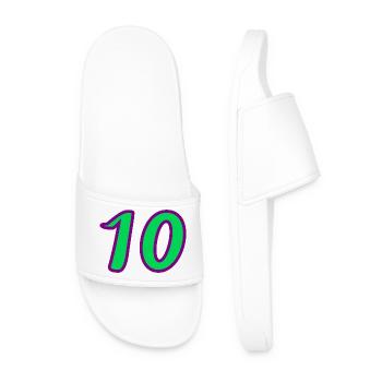 10. 10 ANS. 10e ANNIVERSAIRE. ANNIVERSAIRE 10 ANS. - Claquettes Homme - blanc - Devant