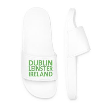 Dublin – Ireland Textdesign - Men’s Pool Sliders - white - Front