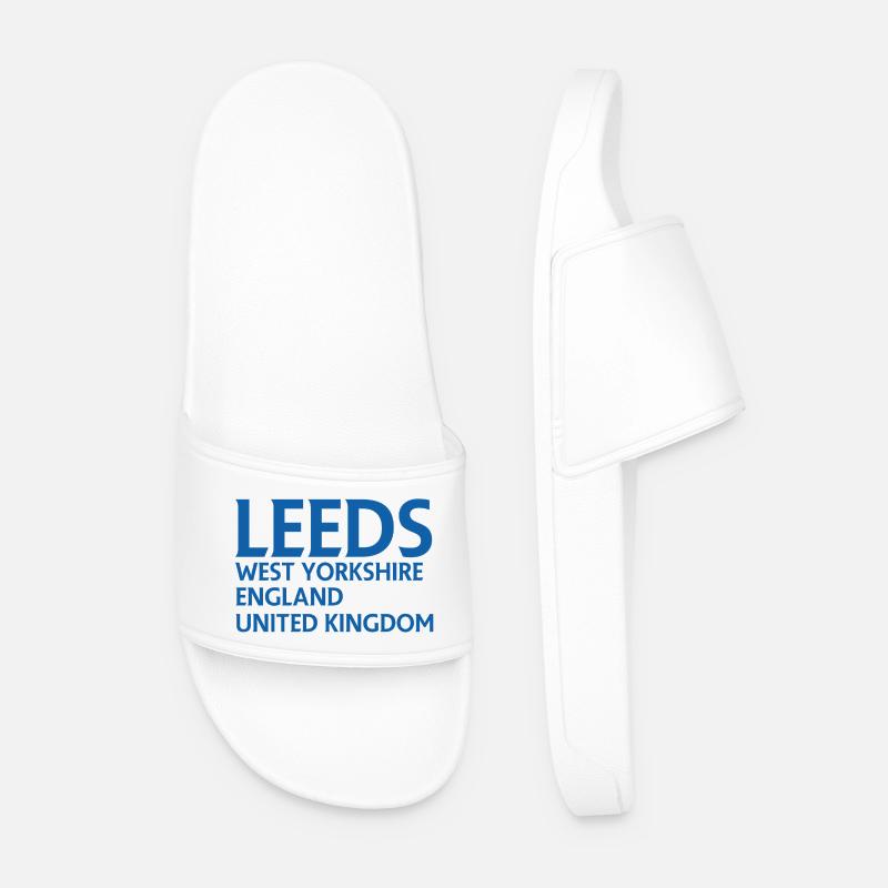 Leeds – England Liedtextdesign - Männer Badelatschen - Weiß