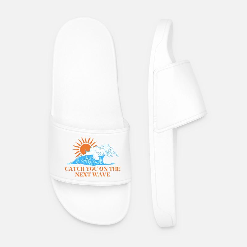catch the next wave - Men’s Pool Sliders - white